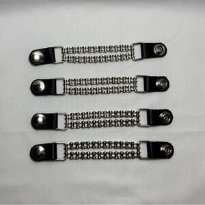 Double Chain Plain Motorcycle Vest Extender